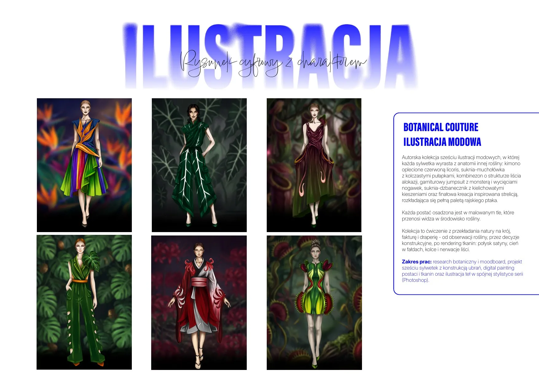 Botanical Couture – ilustracja modowa