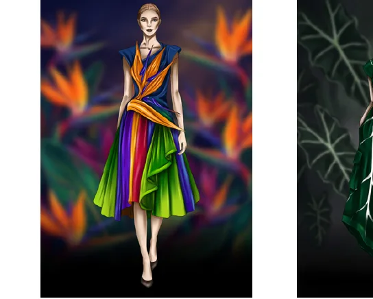Botanical Couture – ilustracja modowa